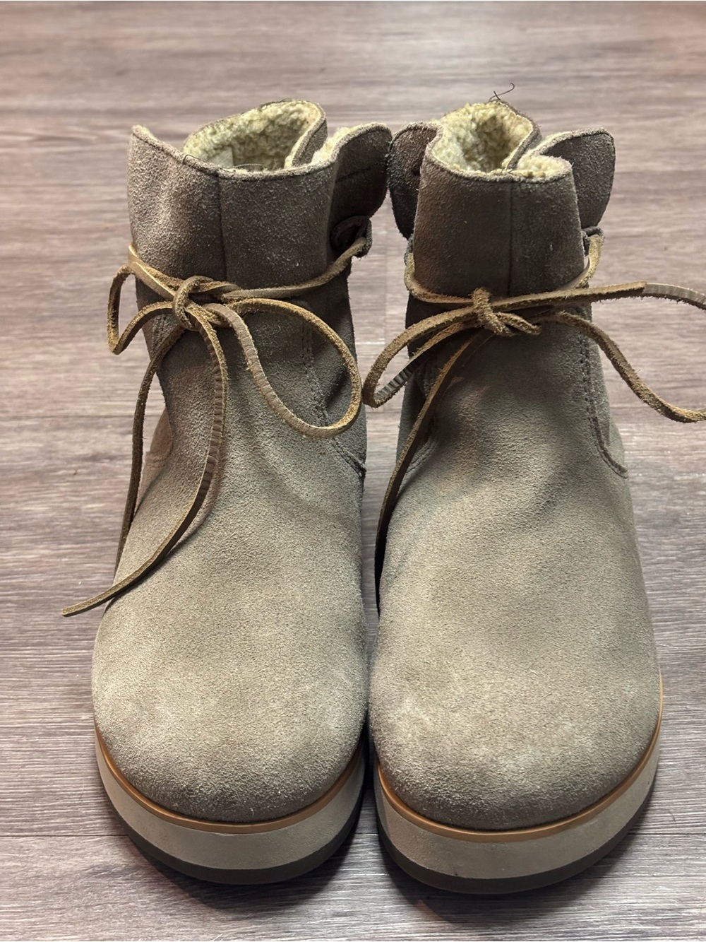 Merrell Juno Bluff Polar Waterproof Boots Suede Boulder Gray NWOT 8.5 - Picture 6 of 12